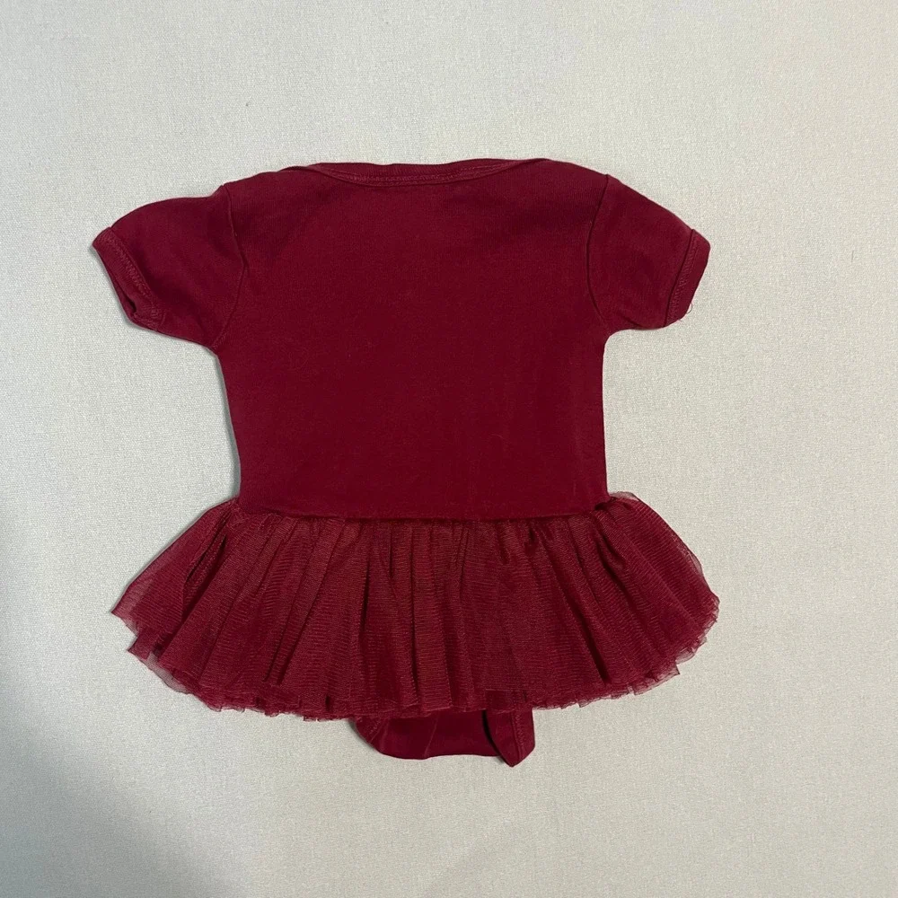 Two Feet Ahead‎ Oklahoma Sooners Baby Girl Tutu Bodysuit Crimson - Size Newborn
